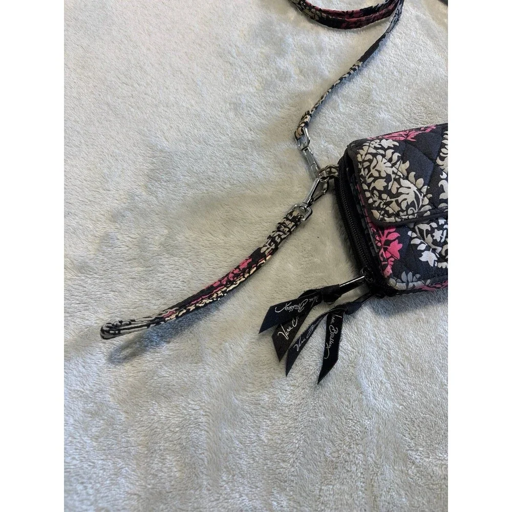Vera Bradley Crossbody clutch black pink vintage Y2K classic canterberry magenta